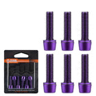 WEST BIKING  6pcs /Pack M5x18mm Titanium-Coated Bike Stem Screws for Mountain Bicycles