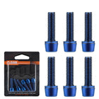 WEST BIKING  6pcs /Pack M5x18mm Titanium-Coated Bike Stem Screws for Mountain Bicycles