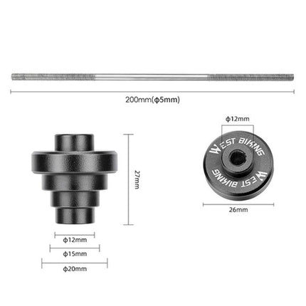 WEST BIKING YP0719470 For 12/15/20mm Axle Hubs Bicycle Wheel Truing Stand Fixing Rods