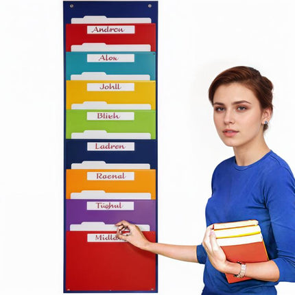Rainbow File Book Magazine Storage Wall Mount Bag