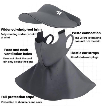 WEST BIKING 3 In 1 UV-Protective Cooling Mesh Breathable Detachable Sun Hat Face Mask Neck Scarf - DealBuddy