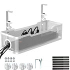 Adjustable Under Desk Storage Basket No Drill Hanging Organizer for Router/Books/Supplies