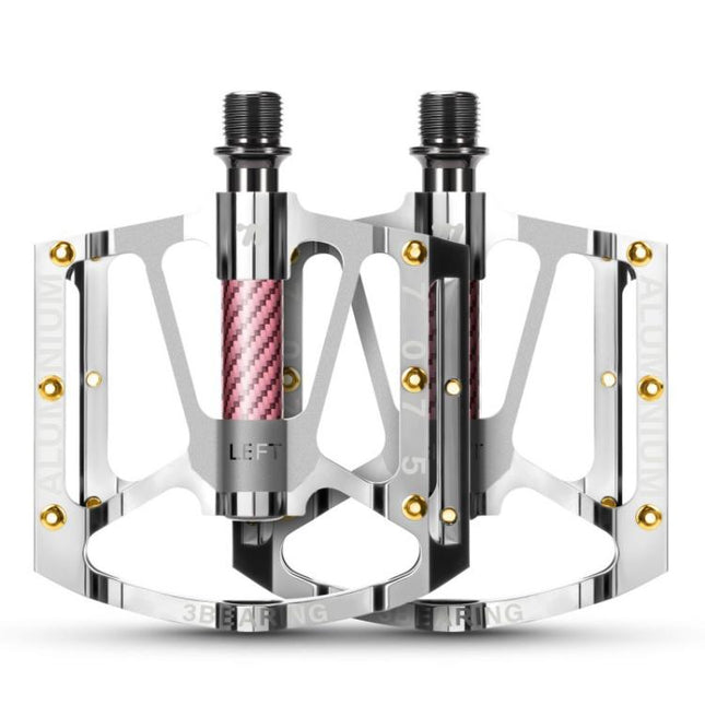 WEST BIKING 1pair Colorful Electroplated Bicycle Pedals 3 Bearing Aluminum Alloy Mountain / Road Bike Pedals