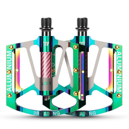 WEST BIKING 1pair Colorful Electroplated Bicycle Pedals 3 Bearing Aluminum Alloy Mountain / Road Bike Pedals