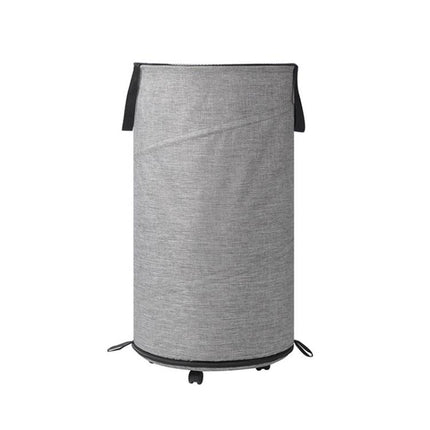 Foldable Rolling Laundry Hamper with Wheels & Straps Large Capacity Collapsible Clothes Basket