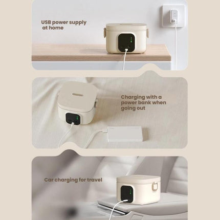 Wireless Charging Lunch Box No Water Needed With 304 Stainless Steel Inner Pot