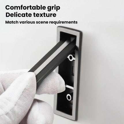 Cabinets Recessed Invisible Door Handle Concealed Grooved Rotatable Rectangular Handle For Furniture