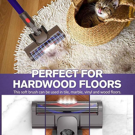 For Dyson V7 / V8 / V10 / V11 / V15 Vacuum Cleaner Electric Floor Brush With LED Light Soft Plush V Roller Brush