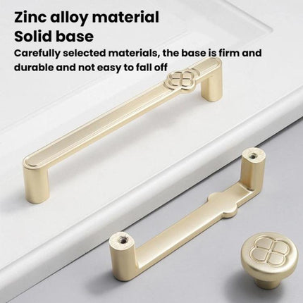 Vintage Flower Cabinet Door Handle Zinc Alloy Handle For Drawers Wardrobes