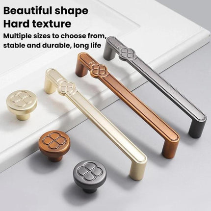 Vintage Flower Cabinet Door Handle Zinc Alloy Handle For Drawers Wardrobes