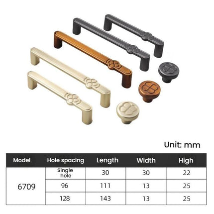 Vintage Flower Cabinet Door Handle Zinc Alloy Handle For Drawers Wardrobes