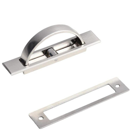Recessed Groove Concealed Handle For Cabinets Embedded Rotating Flip-Top Handle