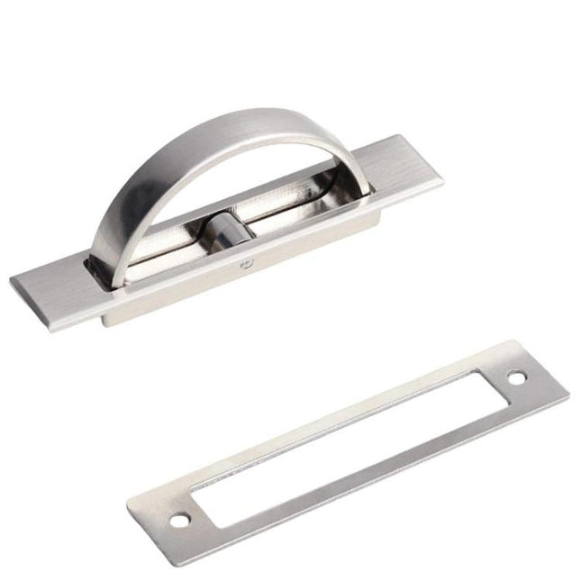 Recessed Groove Concealed Handle For Cabinets Embedded Rotating Flip-Top Handle