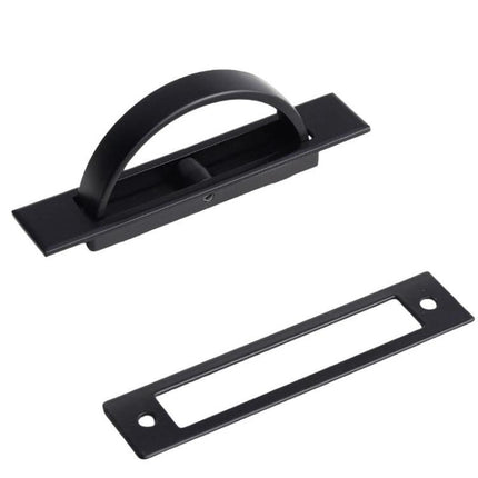 Recessed Groove Concealed Handle For Cabinets Embedded Rotating Flip-Top Handle