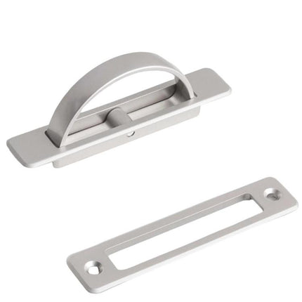 Recessed Groove Concealed Handle For Cabinets Embedded Rotating Flip-Top Handle