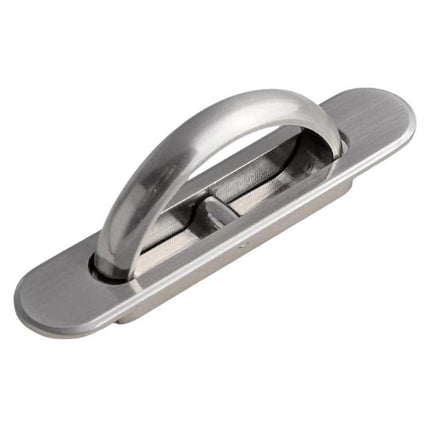 Recessed Groove Concealed Handle For Cabinets Embedded Rotating Flip-Top Handle