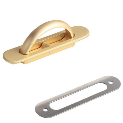 Recessed Groove Concealed Handle For Cabinets Embedded Rotating Flip-Top Handle
