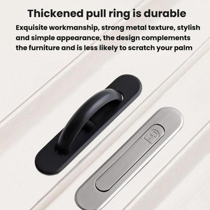 Recessed Groove Concealed Handle For Cabinets Embedded Rotating Flip-Top Handle