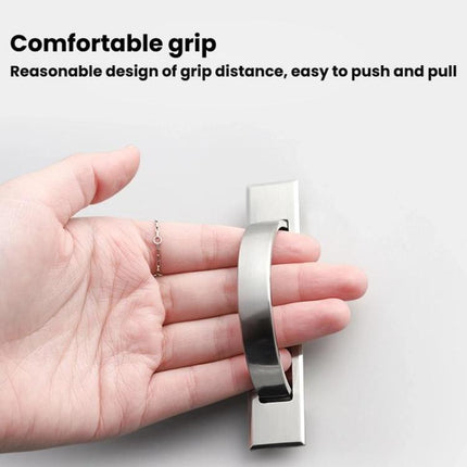 Recessed Groove Concealed Handle For Cabinets Embedded Rotating Flip-Top Handle