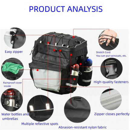 3 in 1 Mountain Bike Pannier With Large Capacity For Rear Racks - DealBuddy