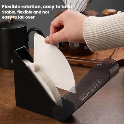 CAFE RHYME Dustproof Filter Paper Holder Lidded Coffee Filter Box - DealBuddy