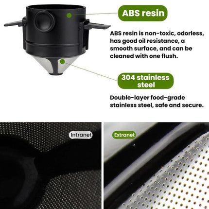 Portable Paperless Coffee Filter Cup Coffee Drip Filter Cone - DealBuddy
