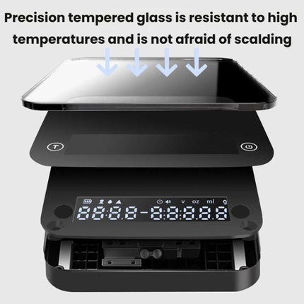 CAFE RHYME 311 Smart Electronic Scale For Pour-Over Coffee Mini Multifunctional Timing Kitchen Scale