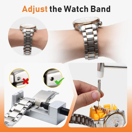 168pcs /Set Watch Repair Battery Replacement Tool Kit