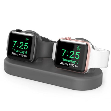 For Apple Watch / Earphone AhaStyle DD97 Storage Base 2 In 1 Desktop Charging Silicone Dock - DealBuddy