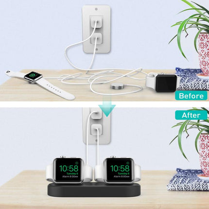 For Apple Watch / Earphone AhaStyle DD97 Storage Base 2 In 1 Desktop Charging Silicone Dock - DealBuddy