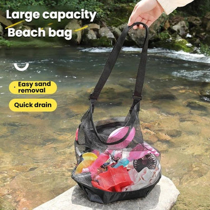 AOTU AT6945 Portable Large Capacity Beach Bag Mesh Skeleton Camping Bag