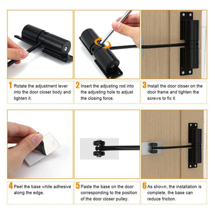 Silent Push-pull Spring Anti-collision Automatic Door Closing Buffer