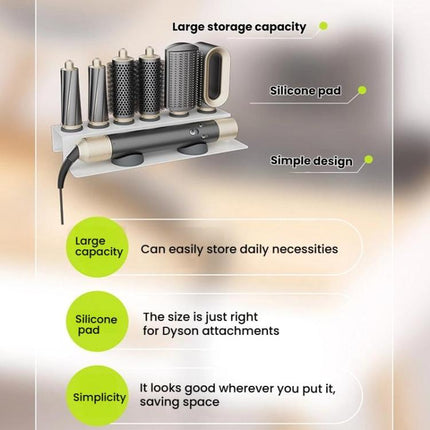 For Dyson Airwrap Attachment Storage Stand All-in-One Desktop Organizer Holds 6 Nozzles, Gen5 White, Gen5 Black - DealBuddy