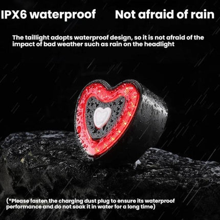 WEST BIKING Smart Heart Taillight With Cycling Brake Sensor Warning Light - DealBuddy