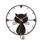 Cat Transparent Acrylic Silent Wall Clock For Home Decor