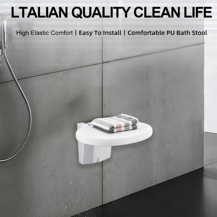 Folding Bathroom Shower Stool With Non-Slip Aluminum Base