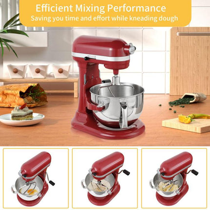 Stainless Steel Flat Beater For KitchenAid 5.5 & 6 QT Bowl-Lift Stand Mixers No Coating Durable Mixing Paddle Attachment