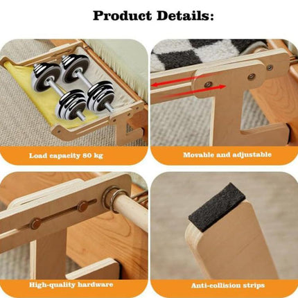 Balcony Wooden Cat Hammock Window Wall Mounted Cat Hutch Hanging Bedside Pet Kennel - DealBuddy