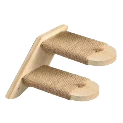 Wall Mounted Cat Climbing Frame Wooden Sisal Cat Jumping Platform Multi-Level Climbing Stairs, 2 Layers, 3 Layers, 4 Layers - DealBuddy