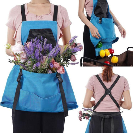 Outdoor Picking Large Pocket Apron Gardening Quick Release Harvesting Backpack
