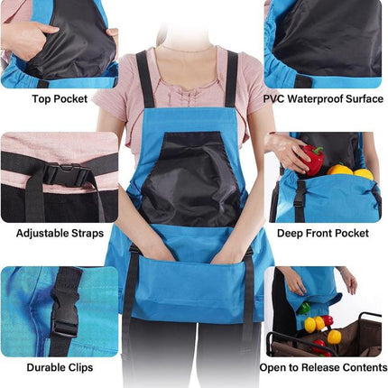 Outdoor Picking Large Pocket Apron Gardening Quick Release Harvesting Backpack