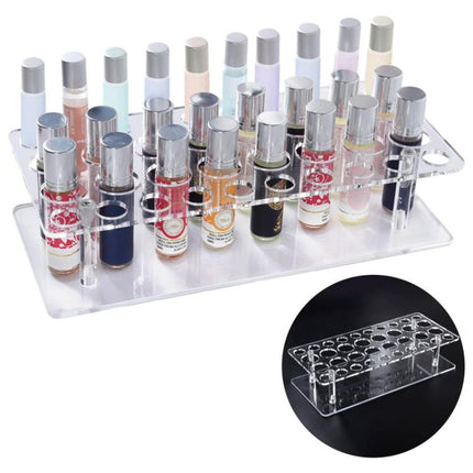 36-Hole Transparent Acrylic Lipstick Display Stand Perfume Makeup Brush Storage Rack