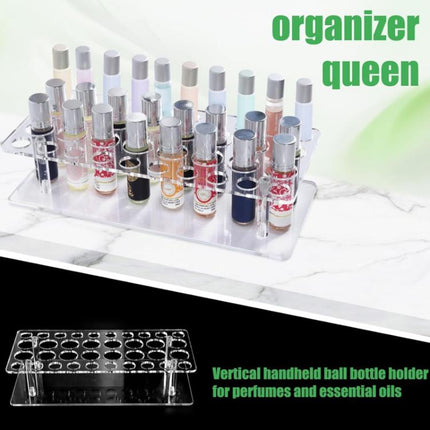 36-Hole Transparent Acrylic Lipstick Display Stand Perfume Makeup Brush Storage Rack