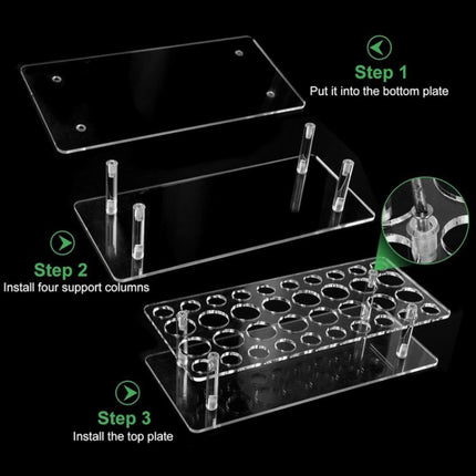 36-Hole Transparent Acrylic Lipstick Display Stand Perfume Makeup Brush Storage Rack
