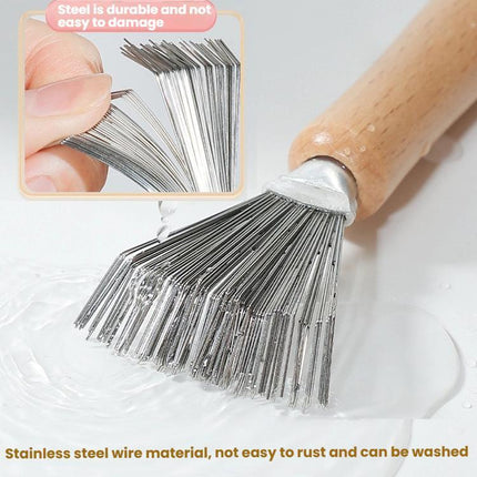 Stainless Steel Comb Cleaning Brush Air Cushion Comb Hair Removal Small Brush