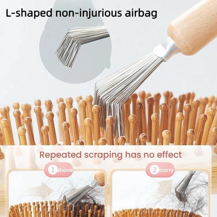 Stainless Steel Comb Cleaning Brush Air Cushion Comb Hair Removal Small Brush