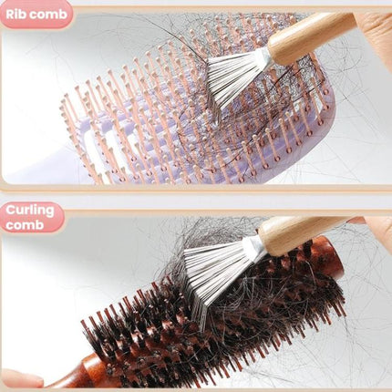 Stainless Steel Comb Cleaning Brush Air Cushion Comb Hair Removal Small Brush