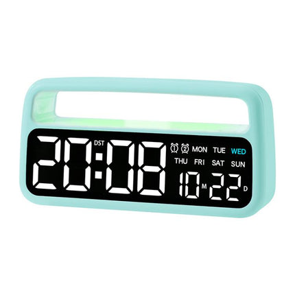 LED Ambient Light Bedside Alarm Clock Home Decor Multi-Function Clock With White Light