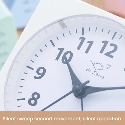 Bo Sheng GH222 Weekly Alarm Clock Square Quartz Desk Clock Scanning Silent Pointer Clock