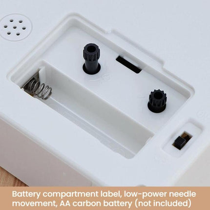 Bo Sheng GH222 Weekly Alarm Clock Square Quartz Desk Clock Scanning Silent Pointer Clock